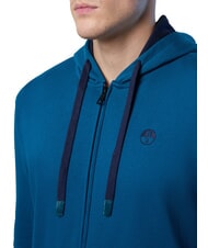 NORTH SAILS LOGO Felpa full zip con cappuccio water green - Felpe Uomo - 3
