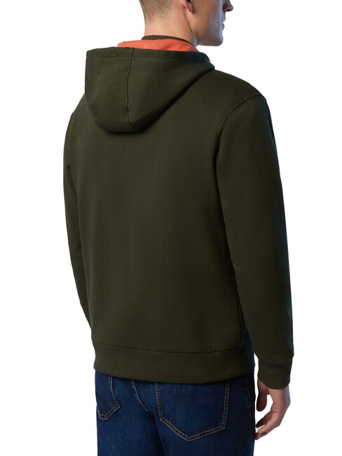 LOGO Felpa full zip con cappuccio forest green - Felpe Uomo