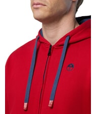 NORTH SAILS LOGO Felpa full zip con cappuccio red lava - Felpe Uomo - 3