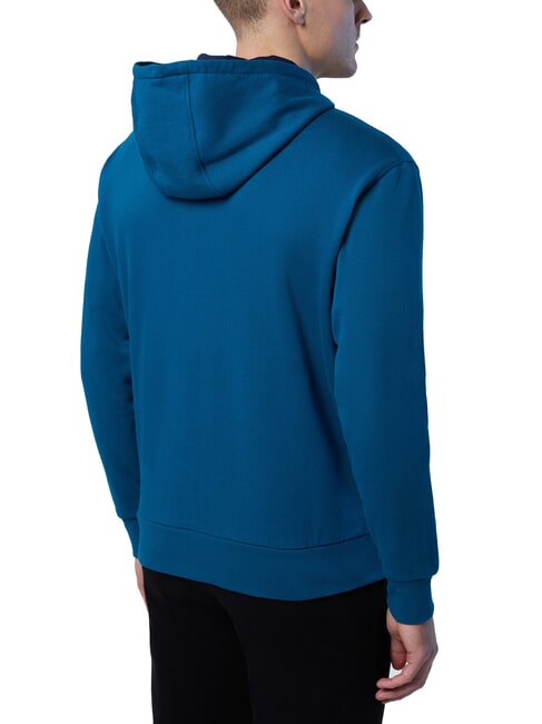 LOGO Felpa full zip con cappuccio water green - Felpe Uomo