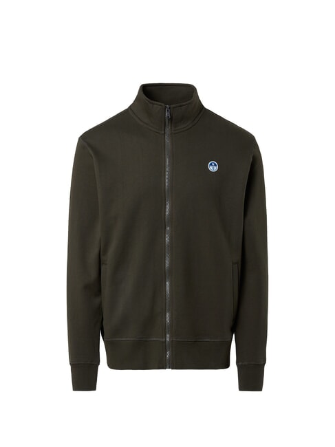 LOGO Felpa full zip forest green - Felpe Uomo