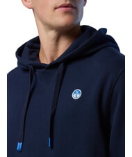 NORTH SAILS ROUND LOGO Felpa in cotone con cappuccio navy blue - Felpe Uomo - 3