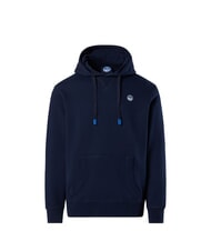 NORTH SAILS ROUND LOGO Felpa in cotone con cappuccio navy blue - Felpe Uomo - 4