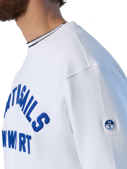 NEWPORT Felpa in cotone white - Felpe Uomo