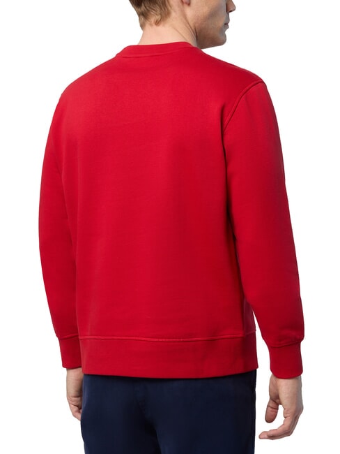 ROUND LOGO Felpa girocollo in cotone red lava - Felpe Uomo