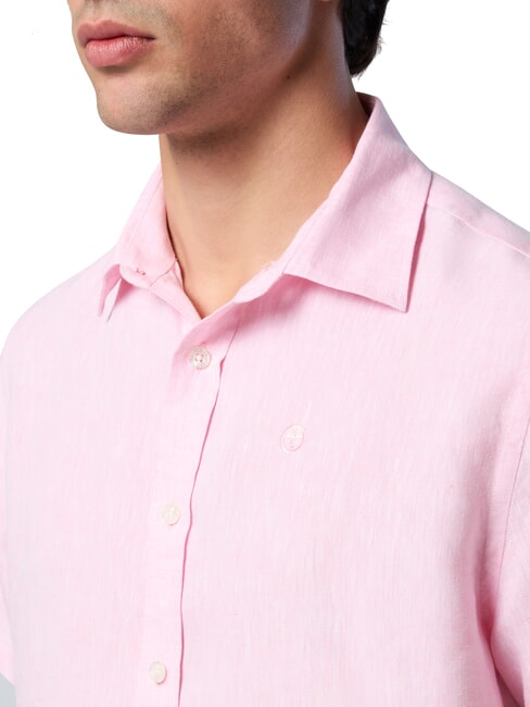 N/S Camicia in lino flamingo plume - Camicie Uomo