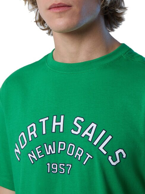 NEWPORT T-shirt in cotone logo arco green bee - T-shirt Uomo