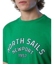 NORTH SAILS NEWPORT T-shirt in cotone logo arco green bee - T-shirt Uomo - 3