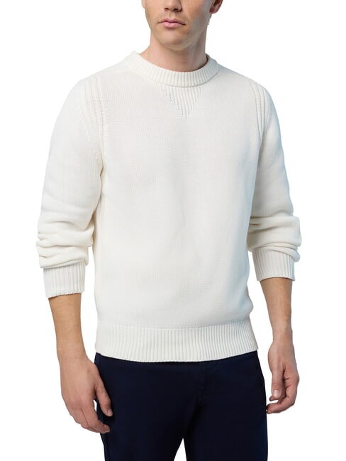 N|S Maglione a girocollo in cotone marshmallow - Maglie Uomo