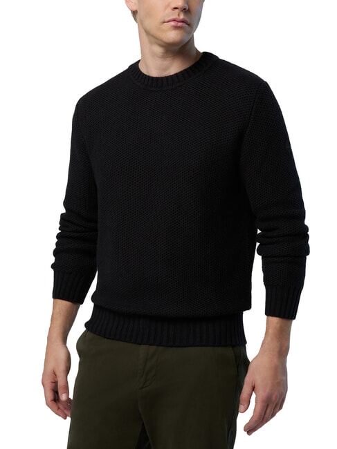 N|S Maglione a girocollo waffle dark grey melange - Maglie Uomo