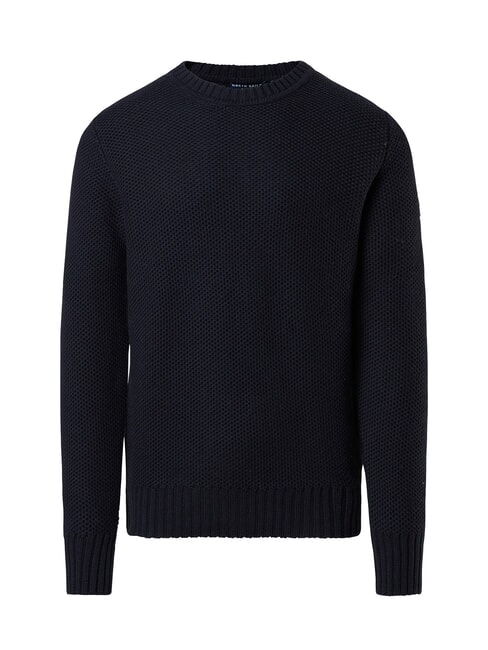 N|S Maglione a girocollo waffle navy blue - Maglie Uomo