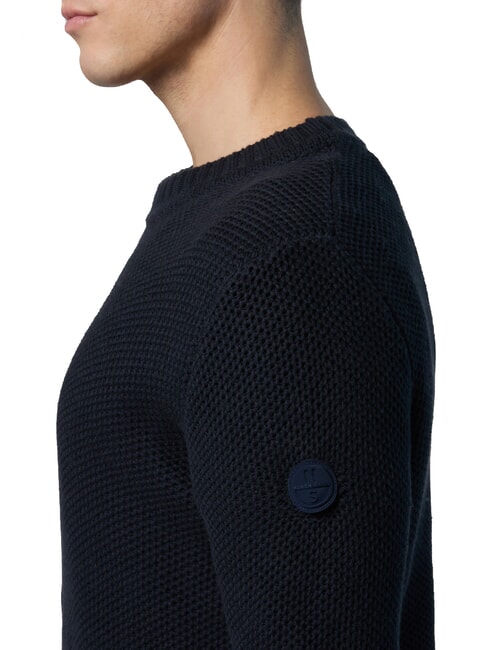 N|S Maglione a girocollo waffle navy blue - Maglie Uomo