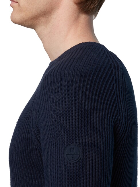 N|S Maglione girocollo a costine navy blue - Maglie Uomo