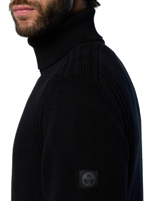 N|S Maglione a collo alto in cotone black - Maglie Uomo