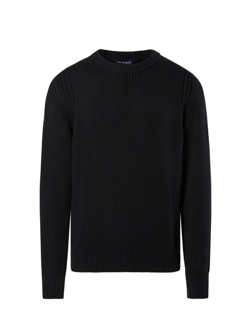N|S Maglione a girocollo in cotone black - Maglie Uomo
