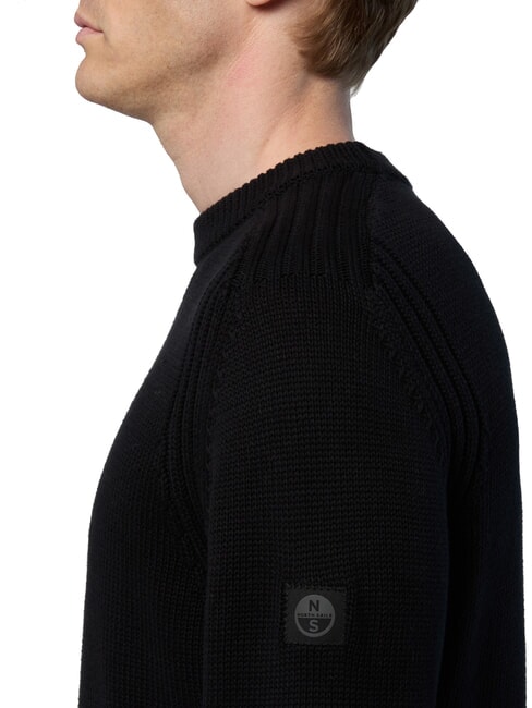 N|S Maglione a girocollo in cotone black - Maglie Uomo
