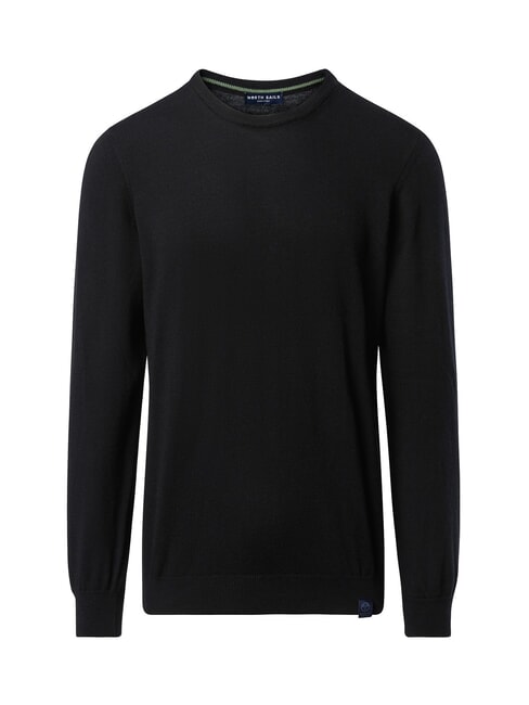 N|S Maglione a girocollo in lana black - Maglie Uomo