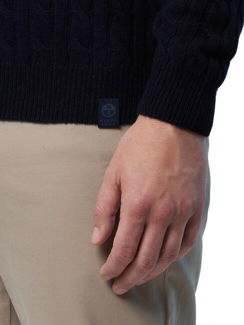 N|S Maglione girocollo a trecce navy blue - Maglie Uomo