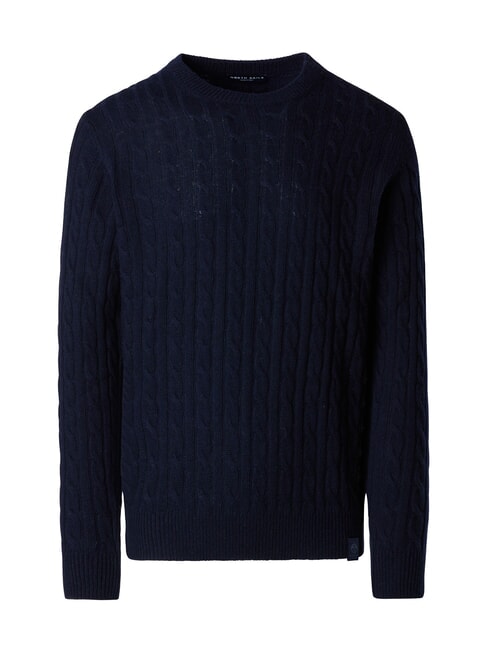 N|S Maglione girocollo a trecce navy blue - Maglie Uomo
