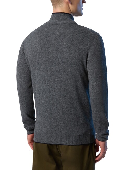 N|S Maglione collo alto mezza zip medium grey melange - Maglie Uomo