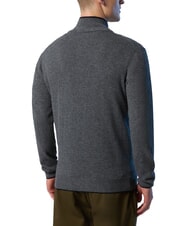 NORTH SAILS N|S Maglione collo alto mezza zip medium grey melange - Maglie Uomo - 2