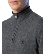 NORTH SAILS N|S Maglione collo alto mezza zip medium grey melange - Maglie Uomo - 3