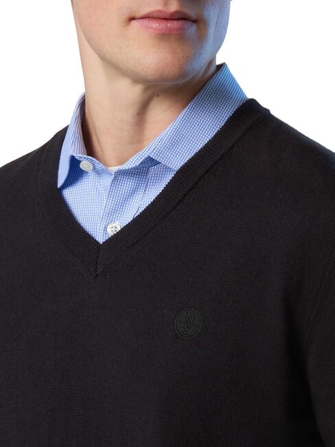 N|S Maglione con scollo a V black - Maglie Uomo