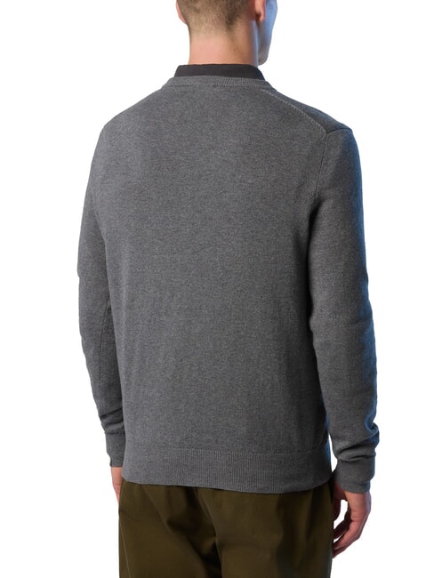 N|S Maglione con scollo a V medium grey melange - Maglie Uomo
