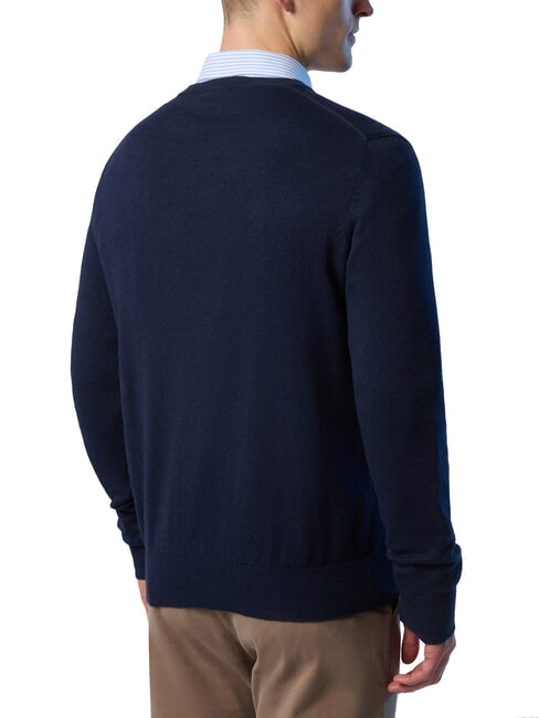 N|S Maglione con scollo a V navy blue - Maglie Uomo