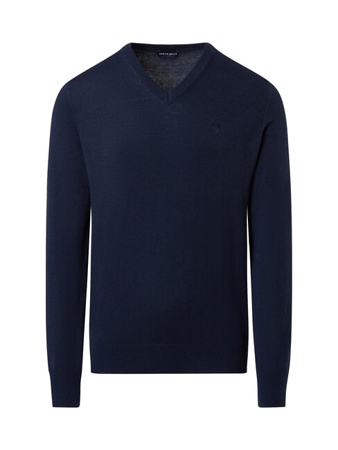 N|S Maglione con scollo a V navy blue - Maglie Uomo