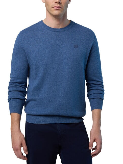 N|S Maglione a girocollo denim blue melange - Maglie Uomo
