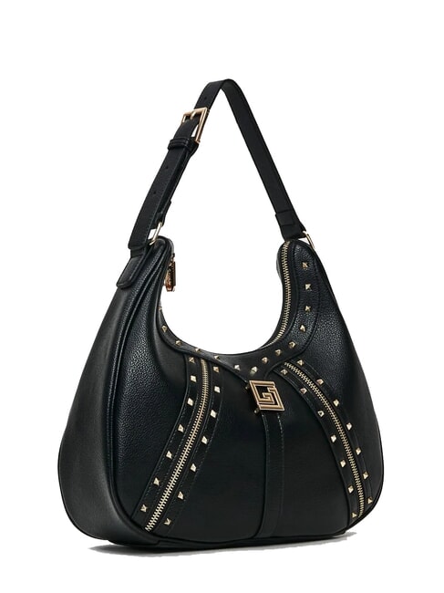 EMMA Borsa hobo a spalla con borchiette NERO - Borse Donna
