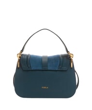 FURLA FLOW Borsa in pelle piccola con tracolla toni grigio blu - Borse Donna - 3