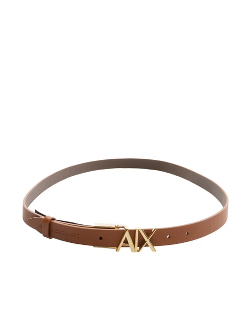 CINTURA Cintura reversibile in pelle coconut shell / hot fudge - Cinture