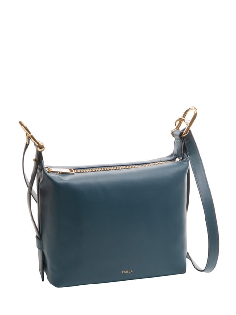 TONIE Borsa a tracolla, in pelle grigio blu - Borse Donna