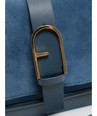 FURLA FLOW Borsa in pelle media con tracolla toni grigio blu - Borse Donna - 4