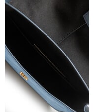 FURLA FLOW Borsa in pelle media con tracolla toni grigio blu - Borse Donna - 5