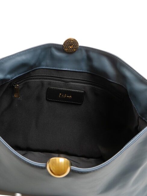 SFERA SOFT Borsa a spalla in pelle grigio blu - Borse Donna