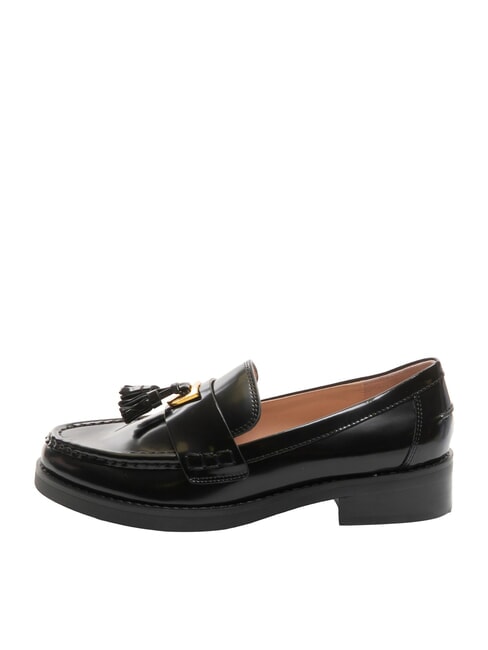 BEAT SHINY Mocassini in pelle con nappina Nero - Scarpe Donna
