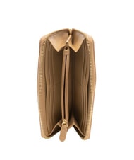 LOVE MOSCHINO QUILTED Portafoglio grande zip around beige - Portafogli Donna - 2