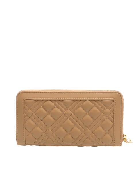 QUILTED Portafoglio grande zip around beige - Portafogli Donna