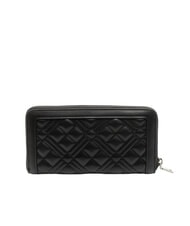 LOVE MOSCHINO QUILTED Portafoglio grande zip around Nero/nero - Portafogli Donna - 3