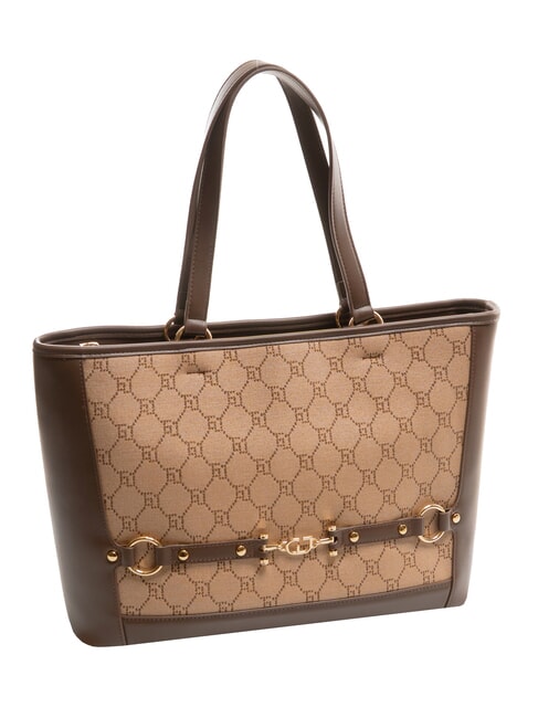 NEW DIAZ Borsa shopping con logo jacquard tan - Borse Donna