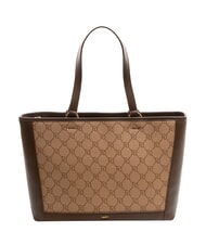 GAUDÌ NEW DIAZ Borsa shopping con logo jacquard tan - Borse Donna - 4