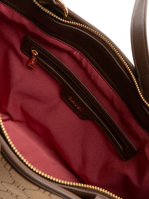 NEW DIAZ Borsa shopping con logo jacquard tan - Borse Donna