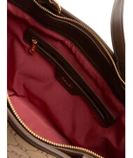 GAUDÌ NEW DIAZ Borsa shopping con logo jacquard tan - Borse Donna - 5