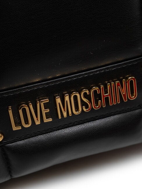 PUFFY LOGO Borsa a spalla piccola pouch cuore nero/rosso/nero - Borse Donna