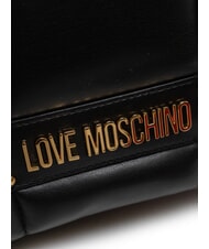 LOVE MOSCHINO PUFFY LOGO Borsa a spalla piccola pouch cuore nero/rosso/nero - Borse Donna - 3