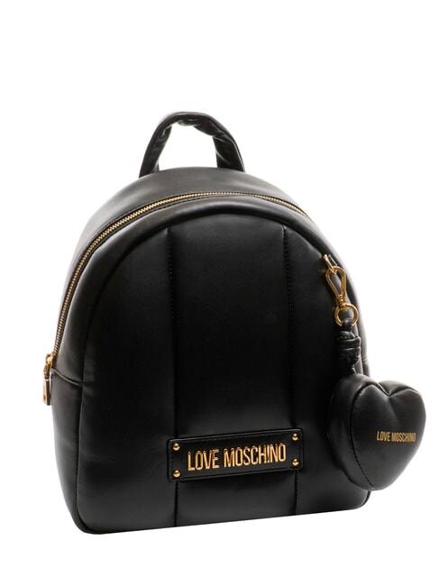 PUFFY LOGO Zaino con pouch cuore nero/rosso/nero - Borse Donna