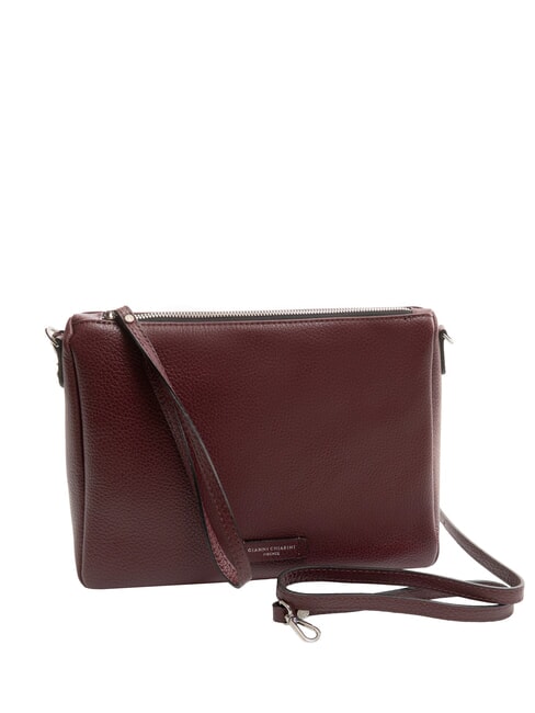 NORA POUCH Pochette in pelle con polsierina e tracolla wine berry - Borse Donna